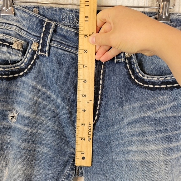 Miss Me Boyfriend Jeans Midrise Lowrise Blue Size 27 JPB5014‎ - Picture 6 of 12